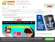 Tablet Screenshot of cuentosinfantilescortos.net